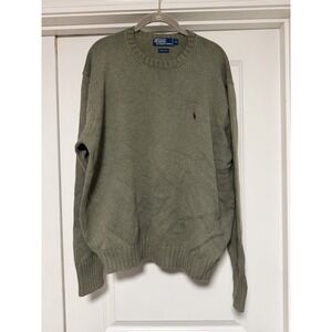Polo Ralph Lauren, Men's crew neck knit sweater, Green, Size XL